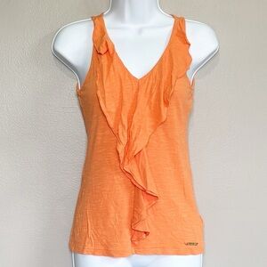 Michael Kors Sleeveless Blouse Tank Top Orange Womens XS